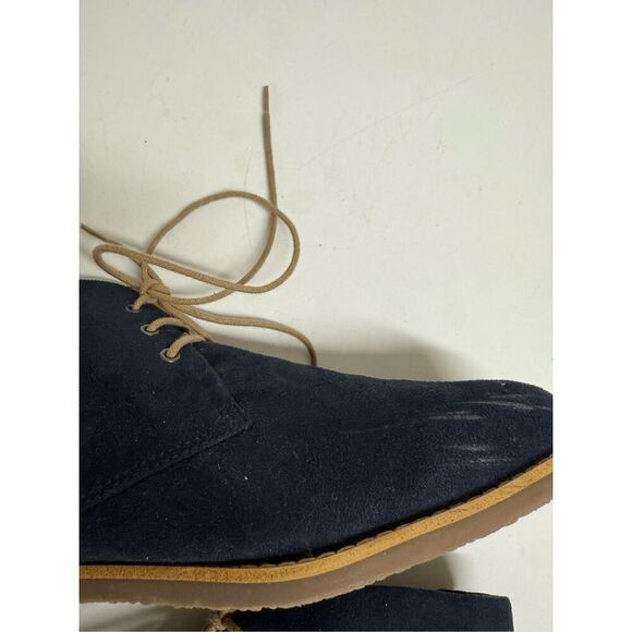 H&M Faux Suede Men’s Navy Blue Chukka Boots Size 10,5 See Description - Picture 15 of 16
